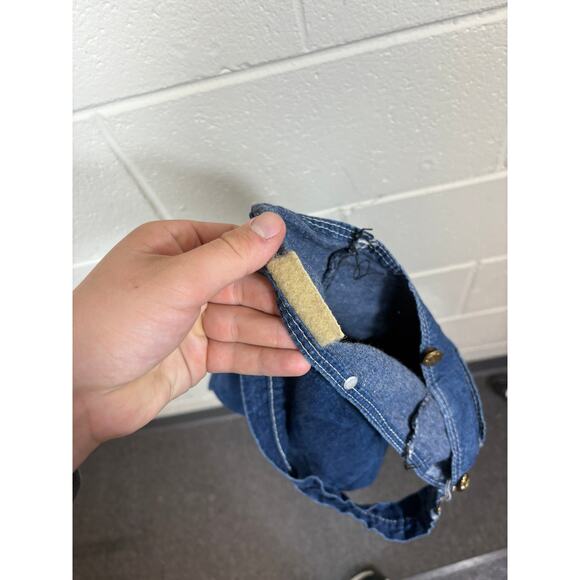 Vintage OshKosh B'Gosch Denim Tote Bag Upcycled Pocket Blue Shoulder Handbag - Picture 4 of 6